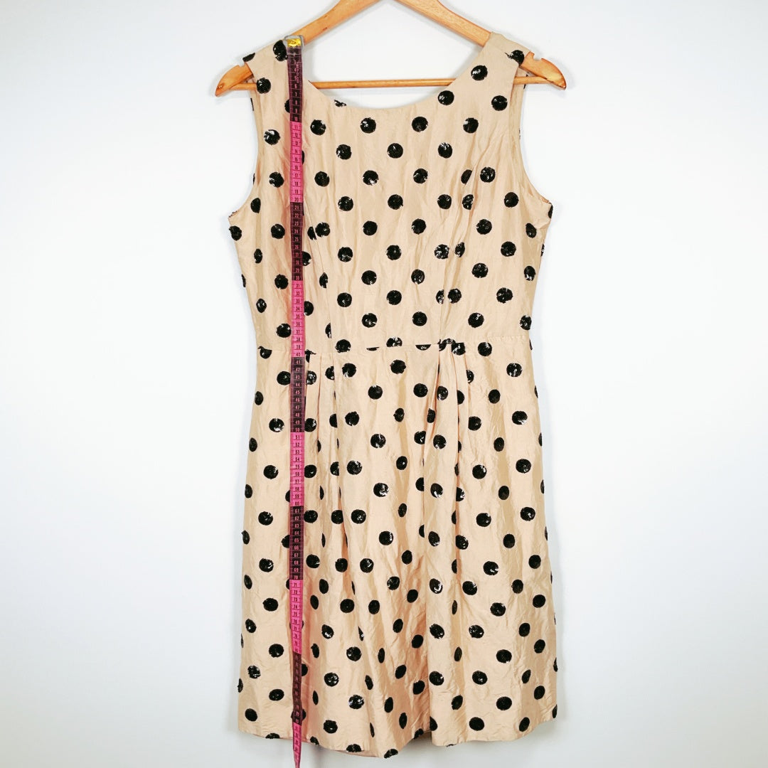Alannah Hill - Silk Polka Dot Beige Dress