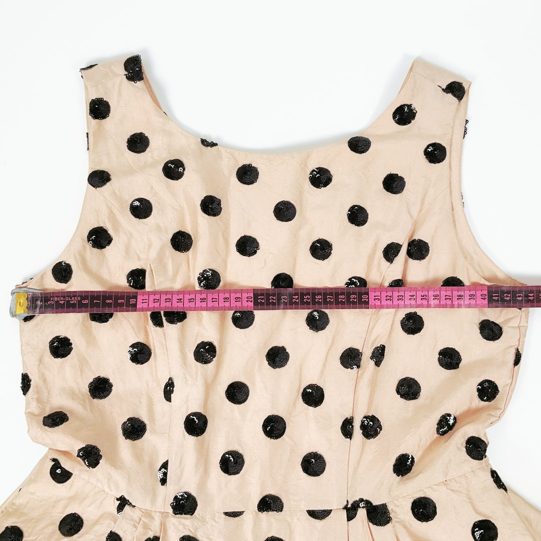 Alannah Hill - Silk Polka Dot Beige Dress