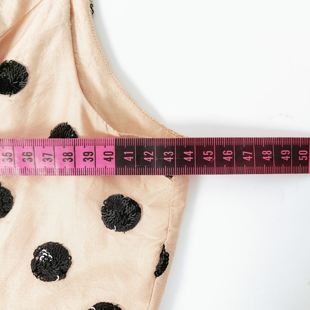 Alannah Hill - Silk Polka Dot Beige Dress