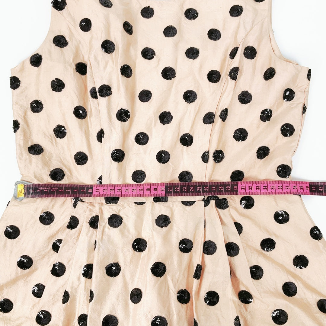 Alannah Hill - Silk Polka Dot Beige Dress