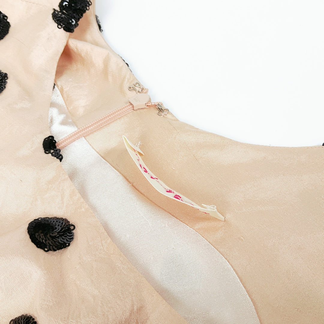 Alannah Hill - Silk Polka Dot Beige Dress