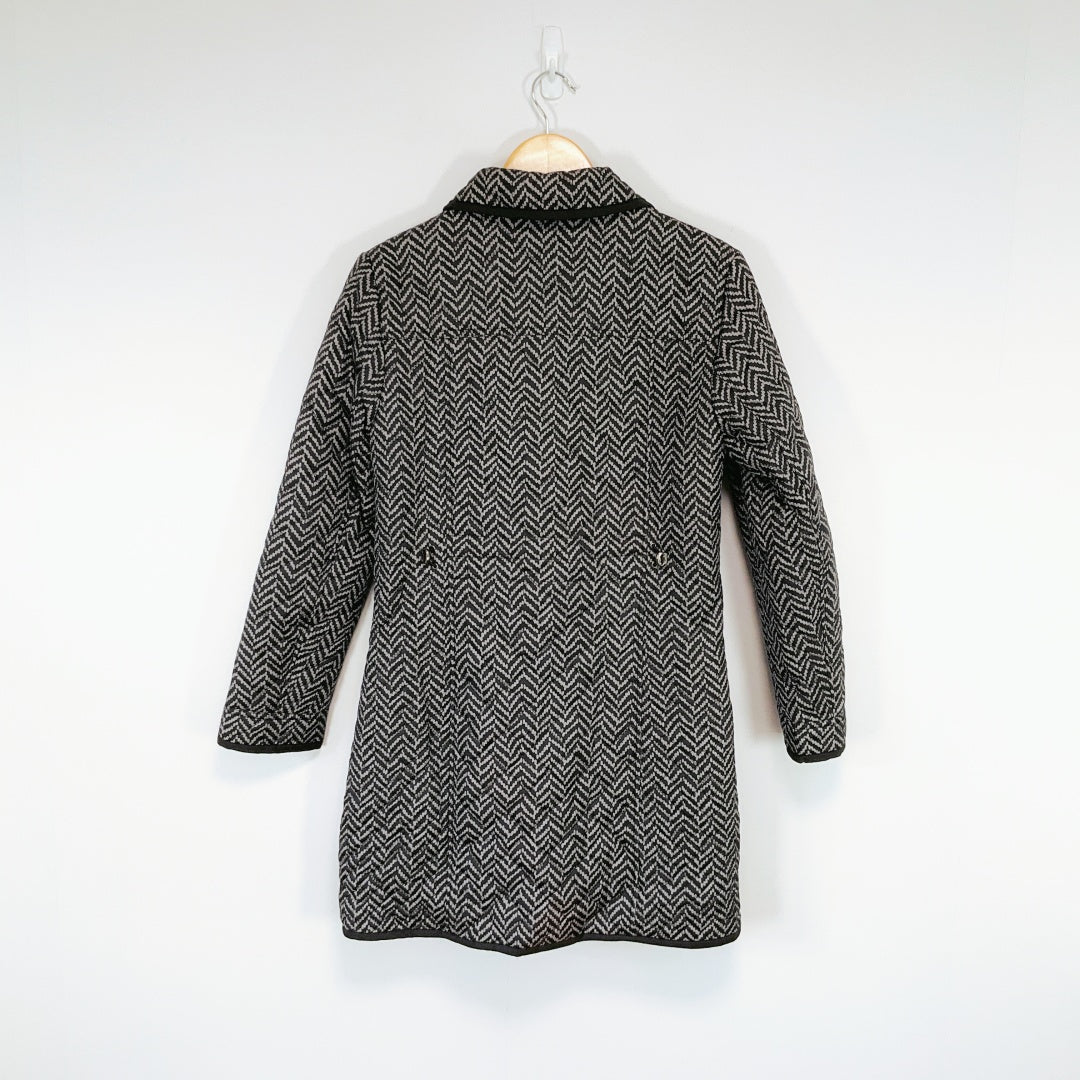 Blue Illusion - Patterned Puffer Jacket