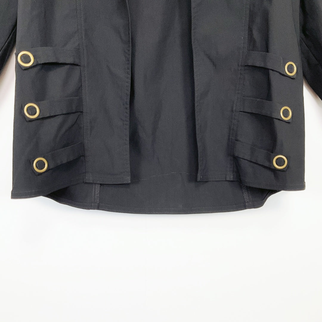 VERTICE-Black Open-Front Jacket