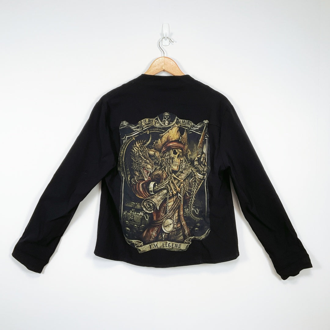 VERTICE-Black Open-Front Jacket