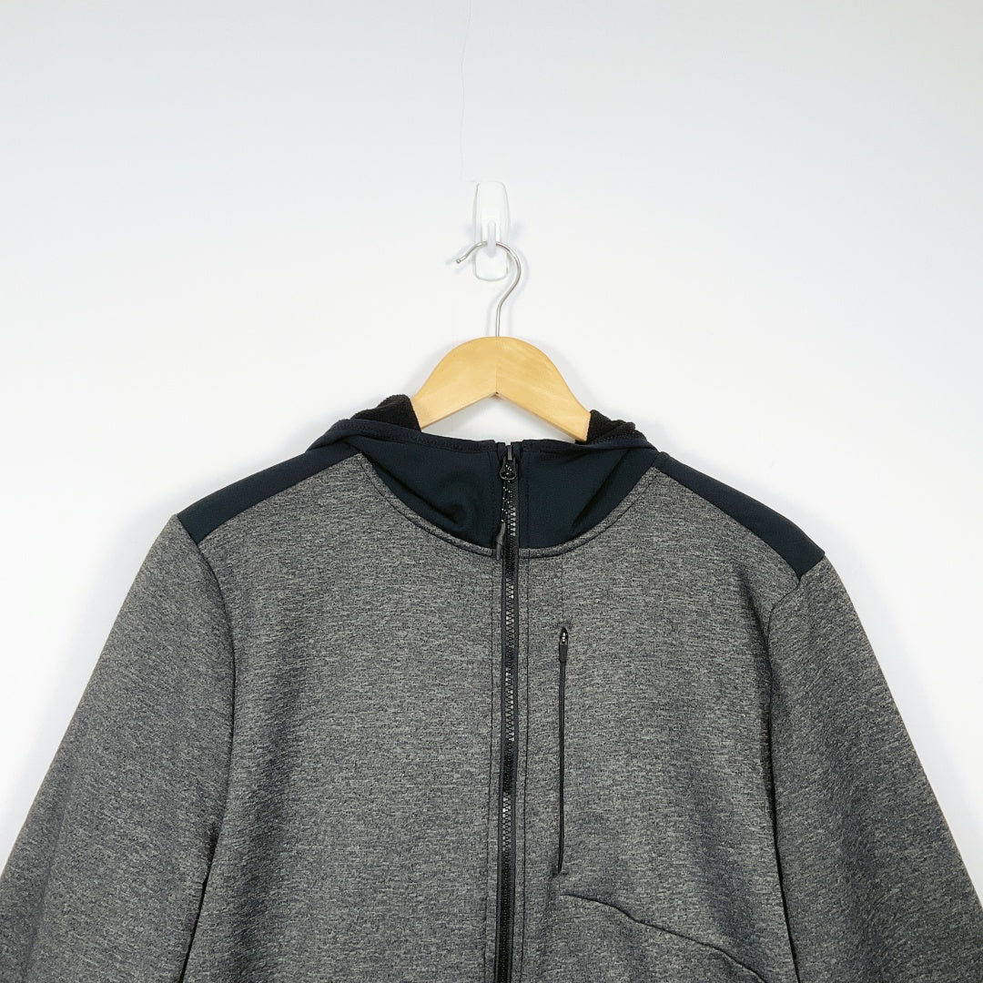 Champion-Men's contemporary grey zip-up hoodies with a front pocket