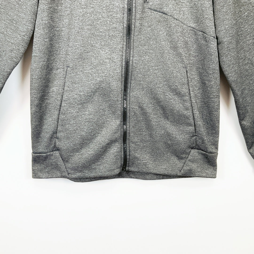 Champion-Men's contemporary grey zip-up hoodies with a front pocket