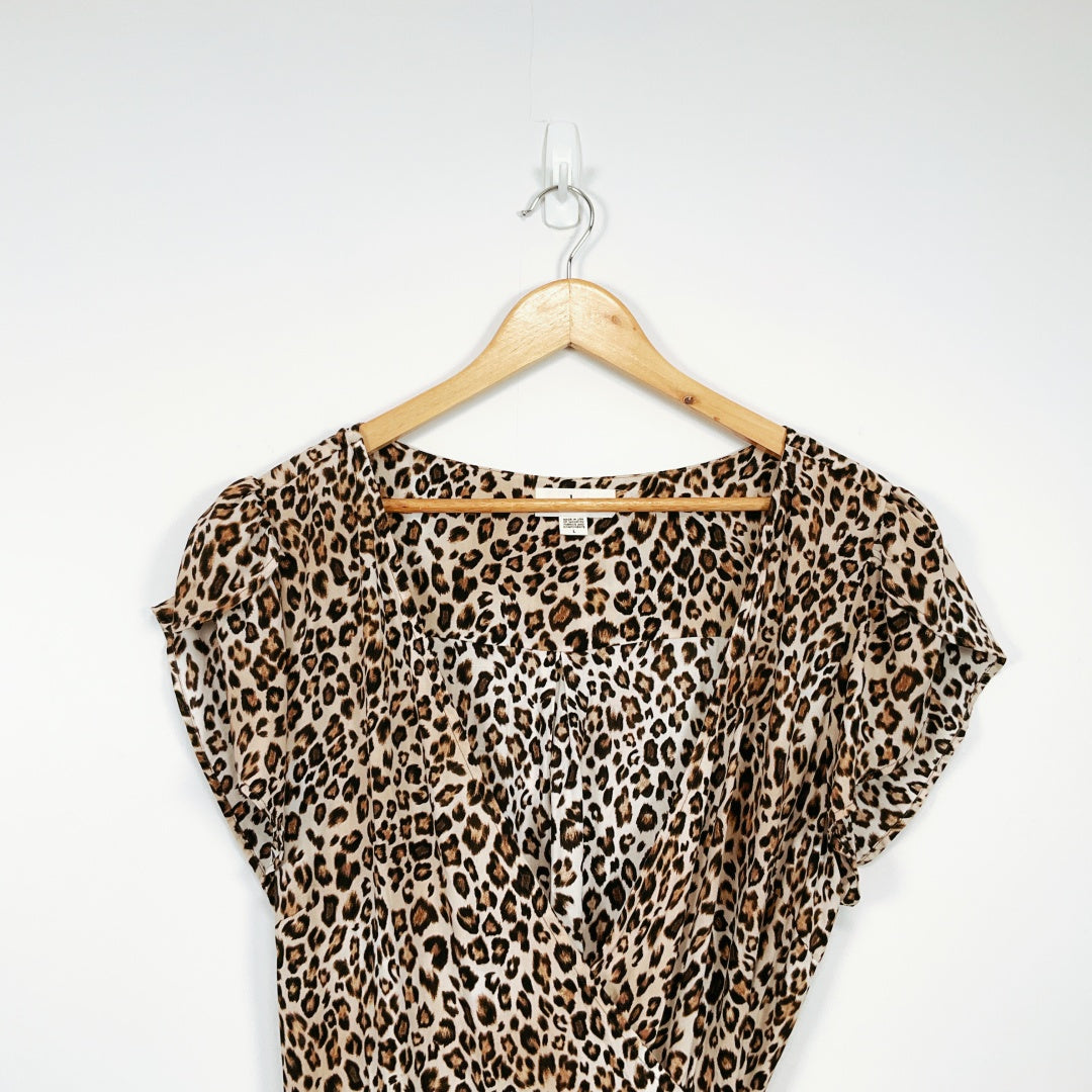 Velvet by Graham & Spencer - Cheetah Wrap Dress