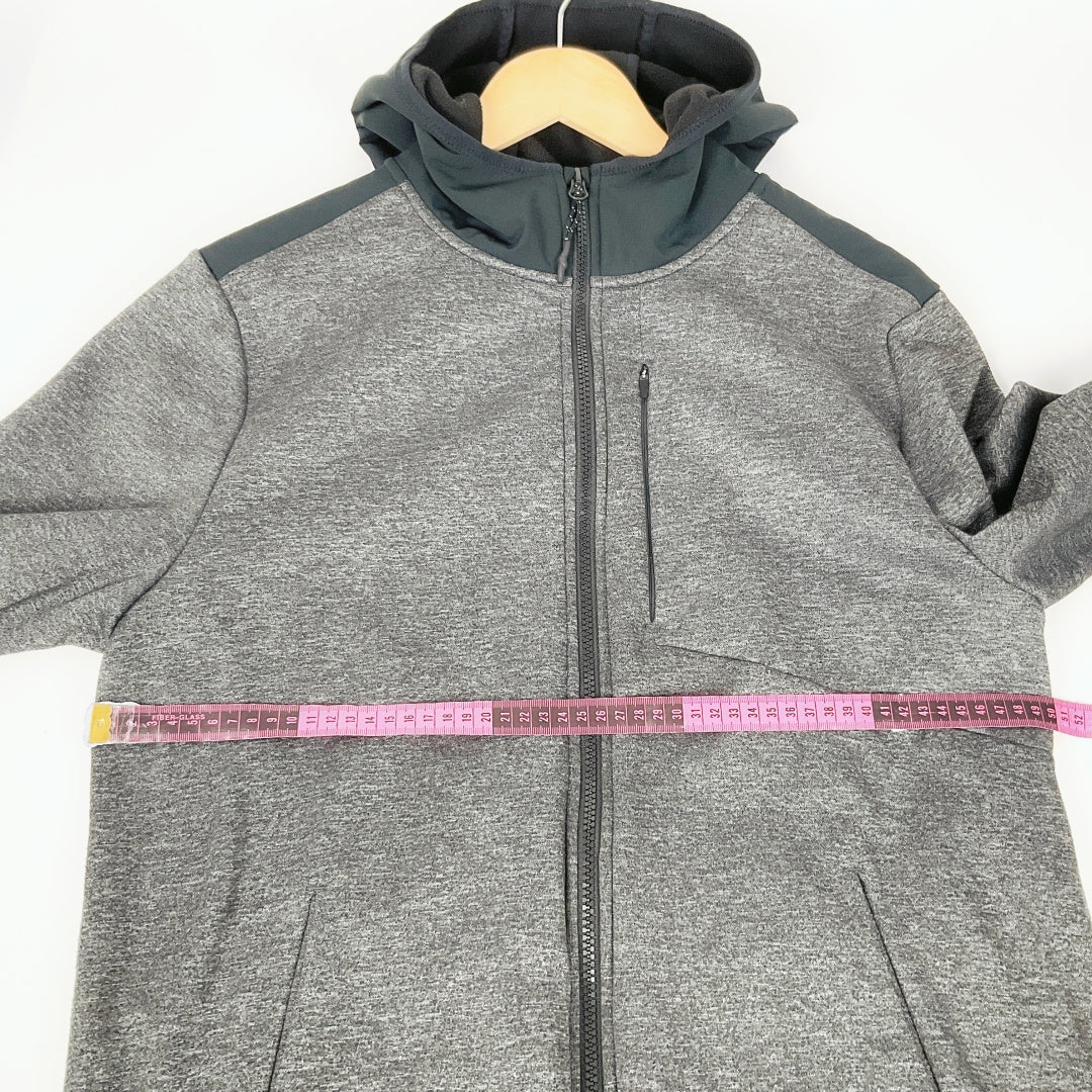 Champion-Men's contemporary grey zip-up hoodies with a front pocket