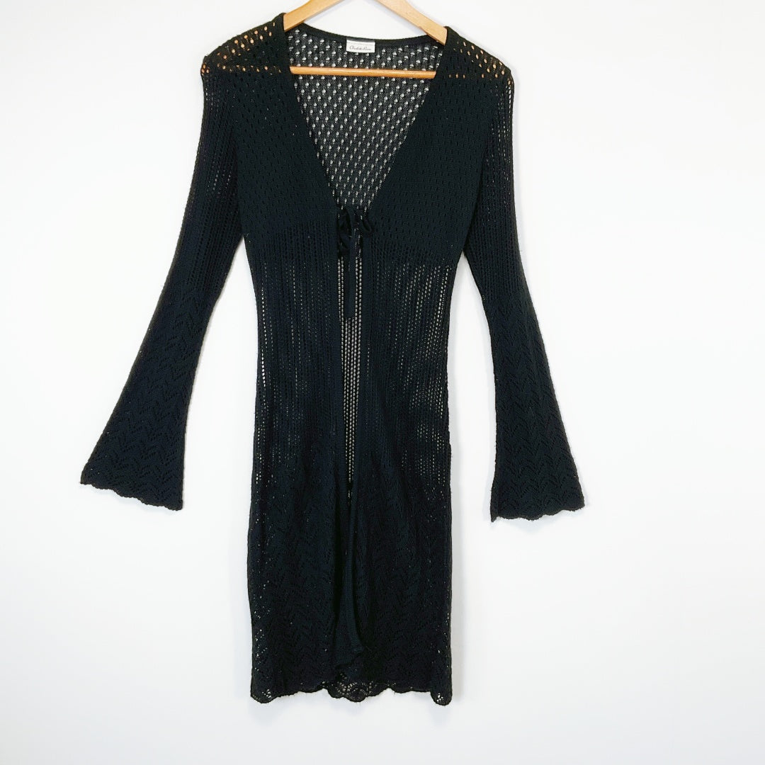 Charlotte Russe - Black Crochet Topper Cover-up