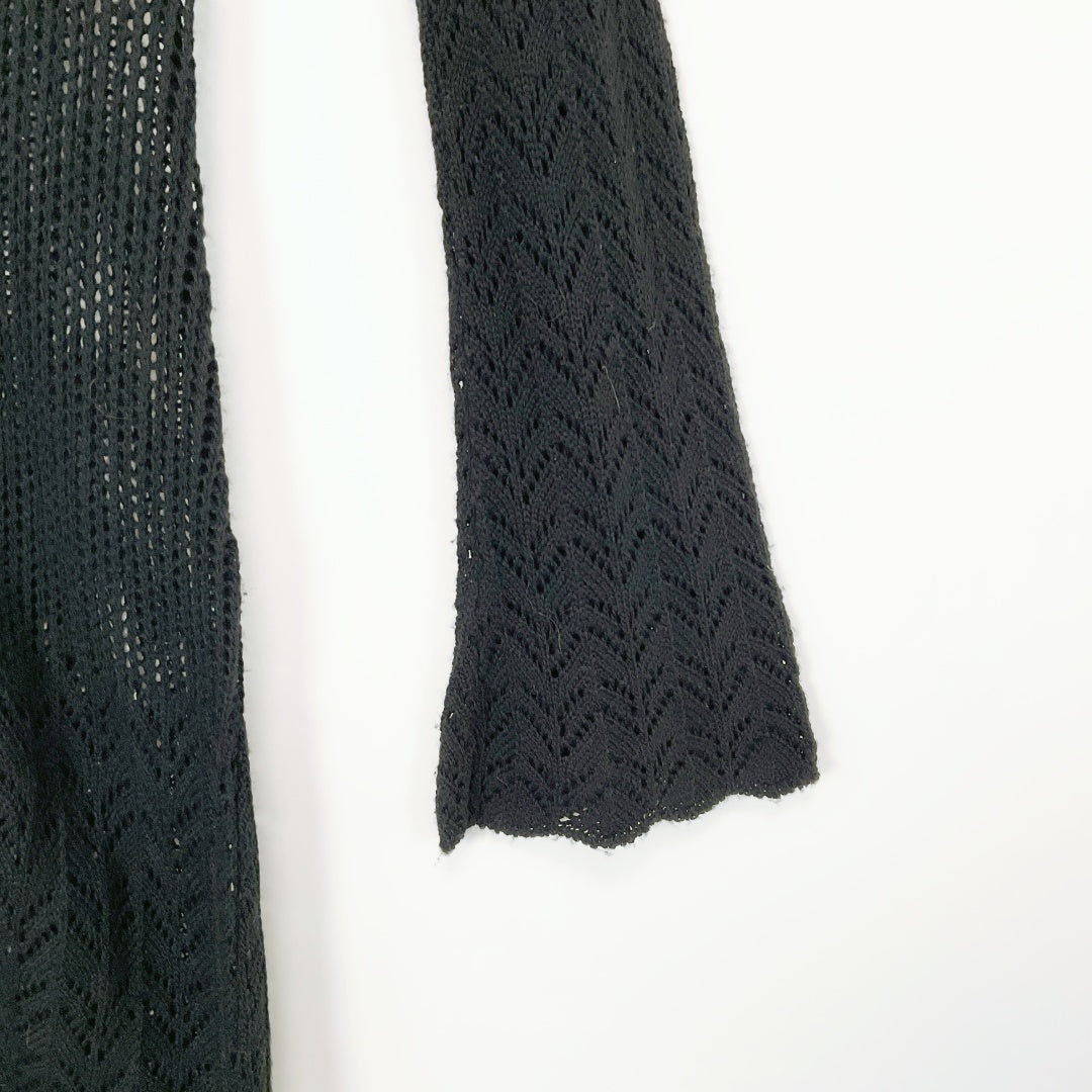 Charlotte Russe - Black Crochet Topper Cover-up