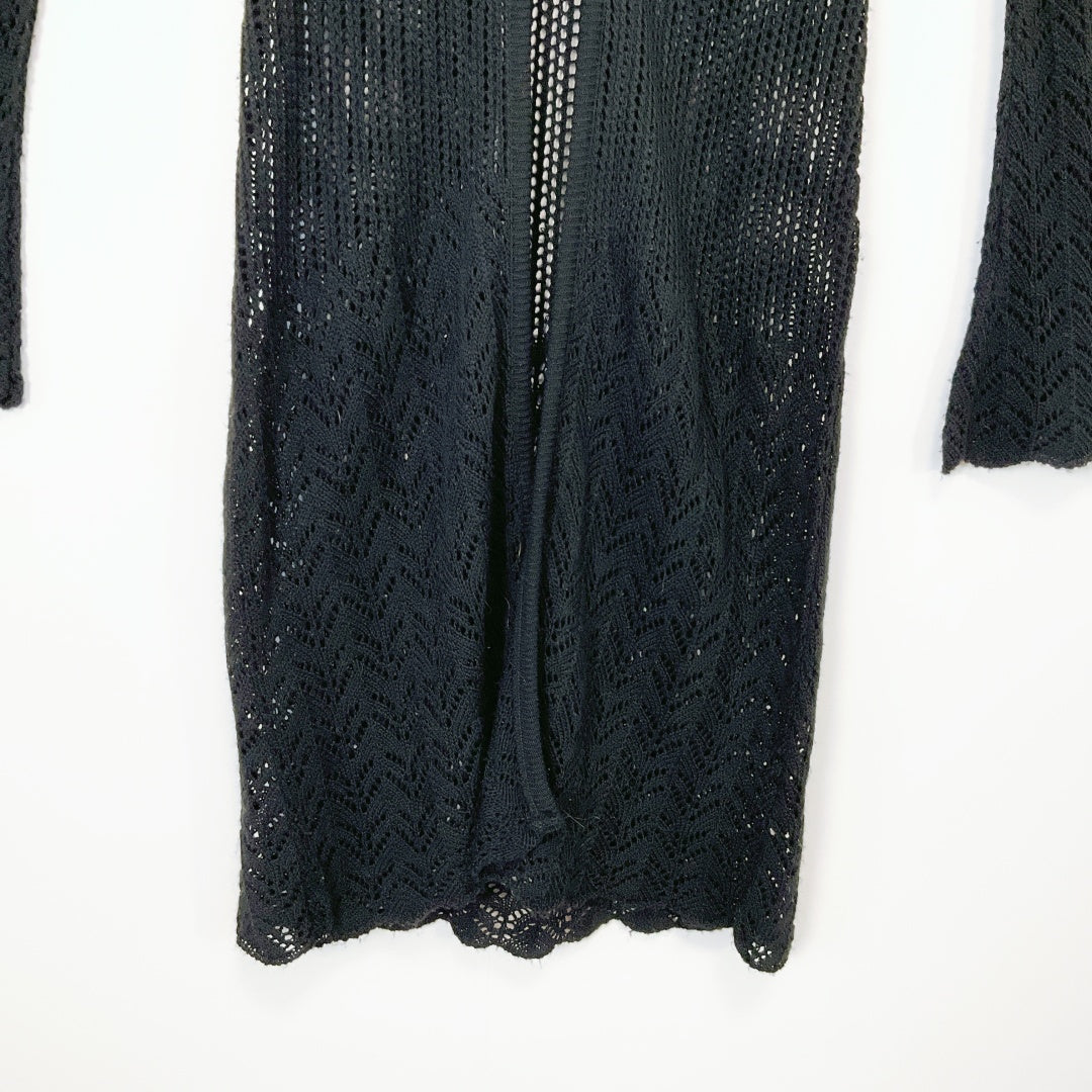Charlotte Russe - Black Crochet Topper Cover-up