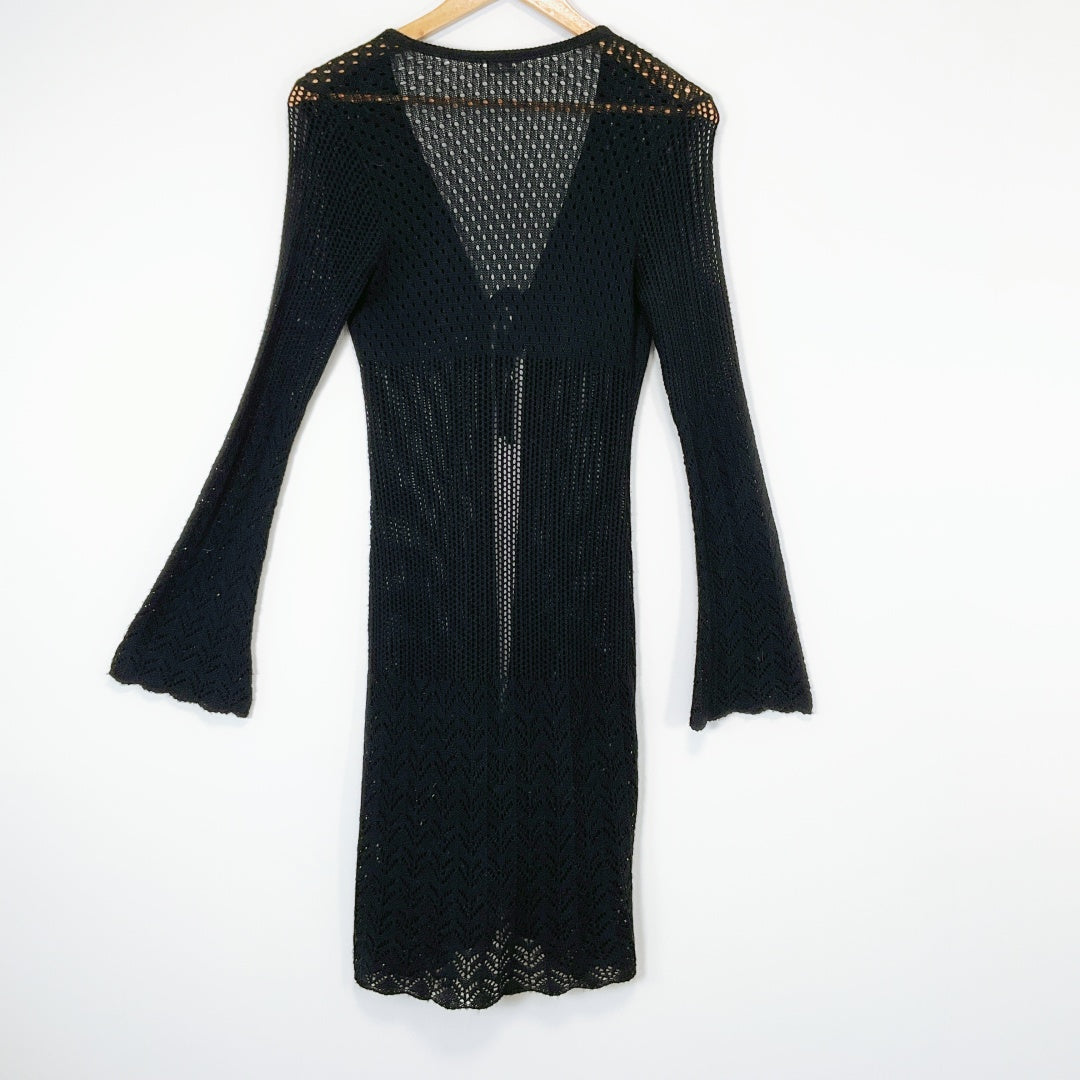 Charlotte Russe - Black Crochet Topper Cover-up