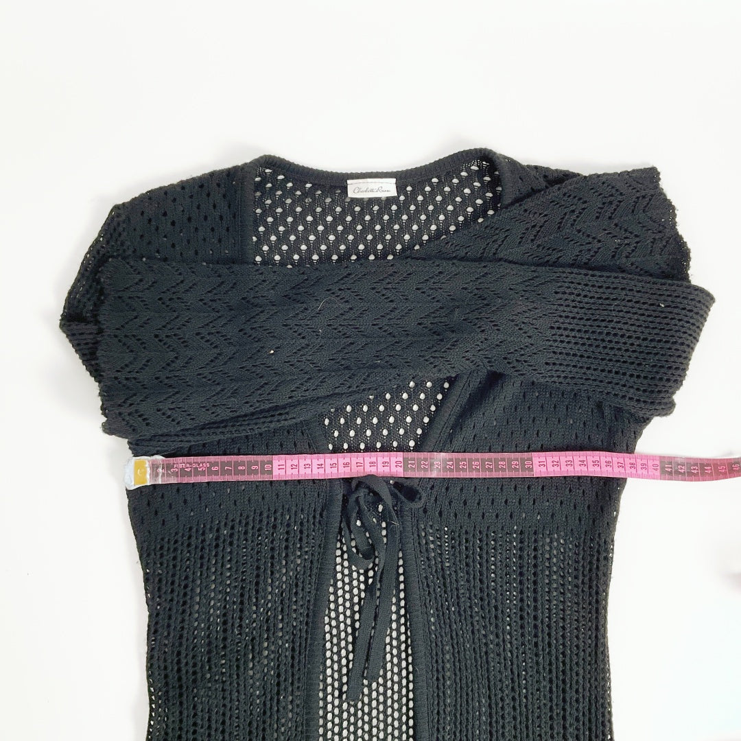 Charlotte Russe - Black Crochet Topper Cover-up