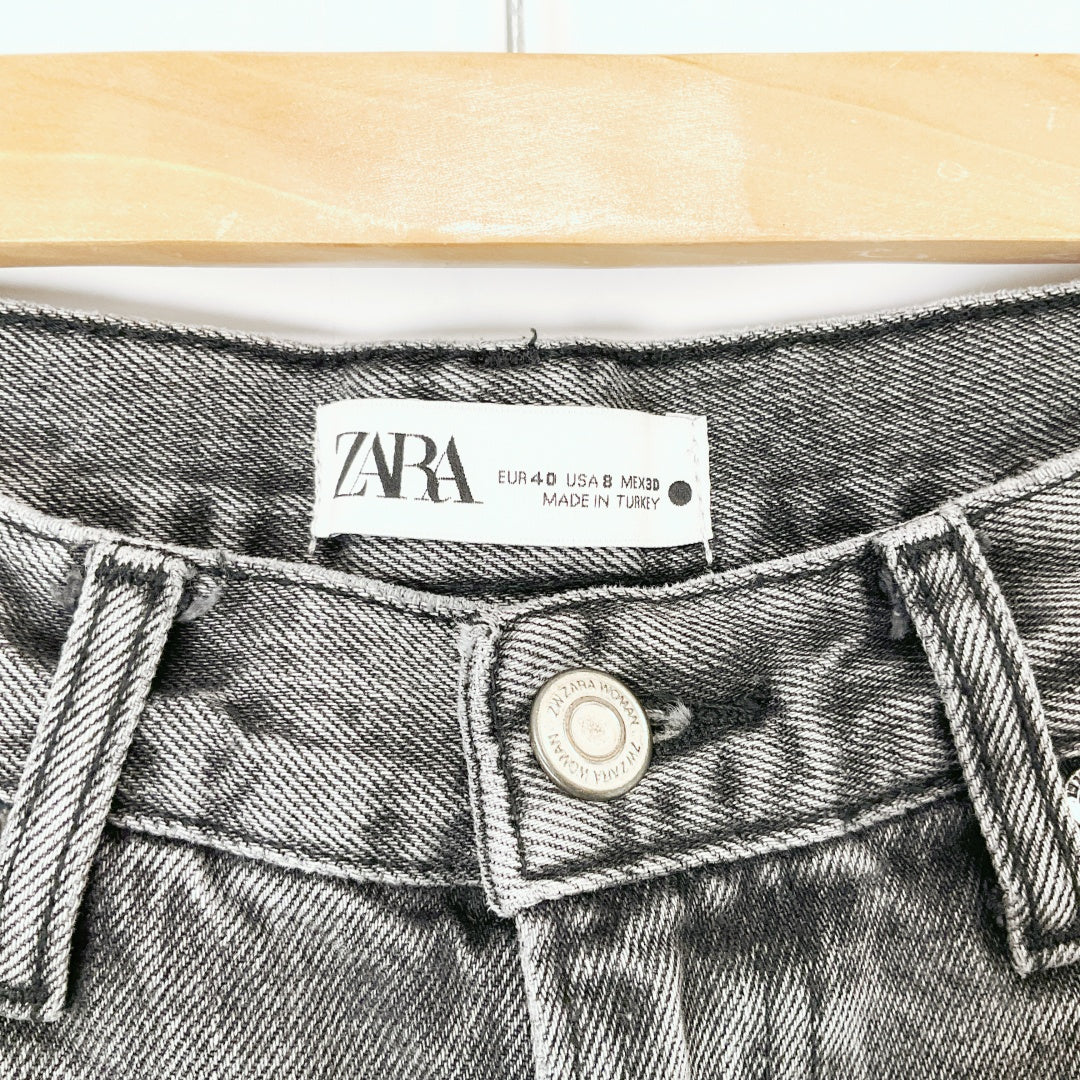 ZARA - Women's Straight Jeans in Grey