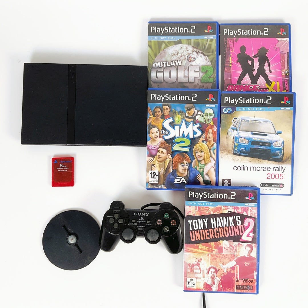 Sony - PlayStation PS2 Console & 5 Games Bundle