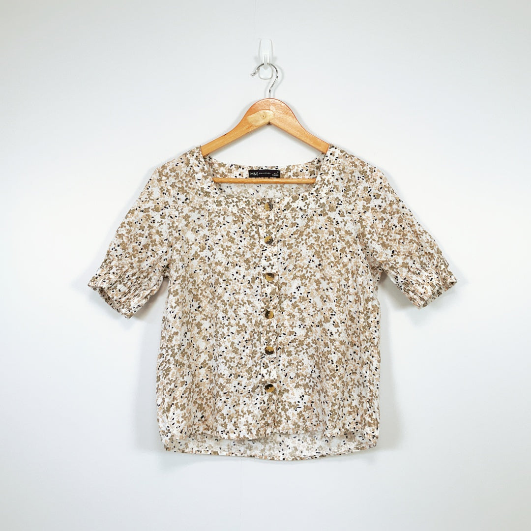M&S Collection -Ladies Stunning 100% Linen Blouse
