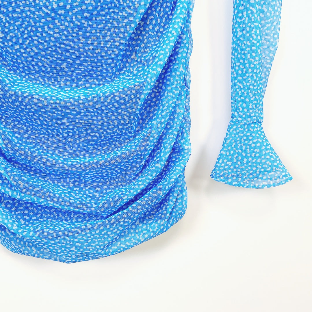 Oh Polly - Blue Off The Shoulder Party Mini Dress