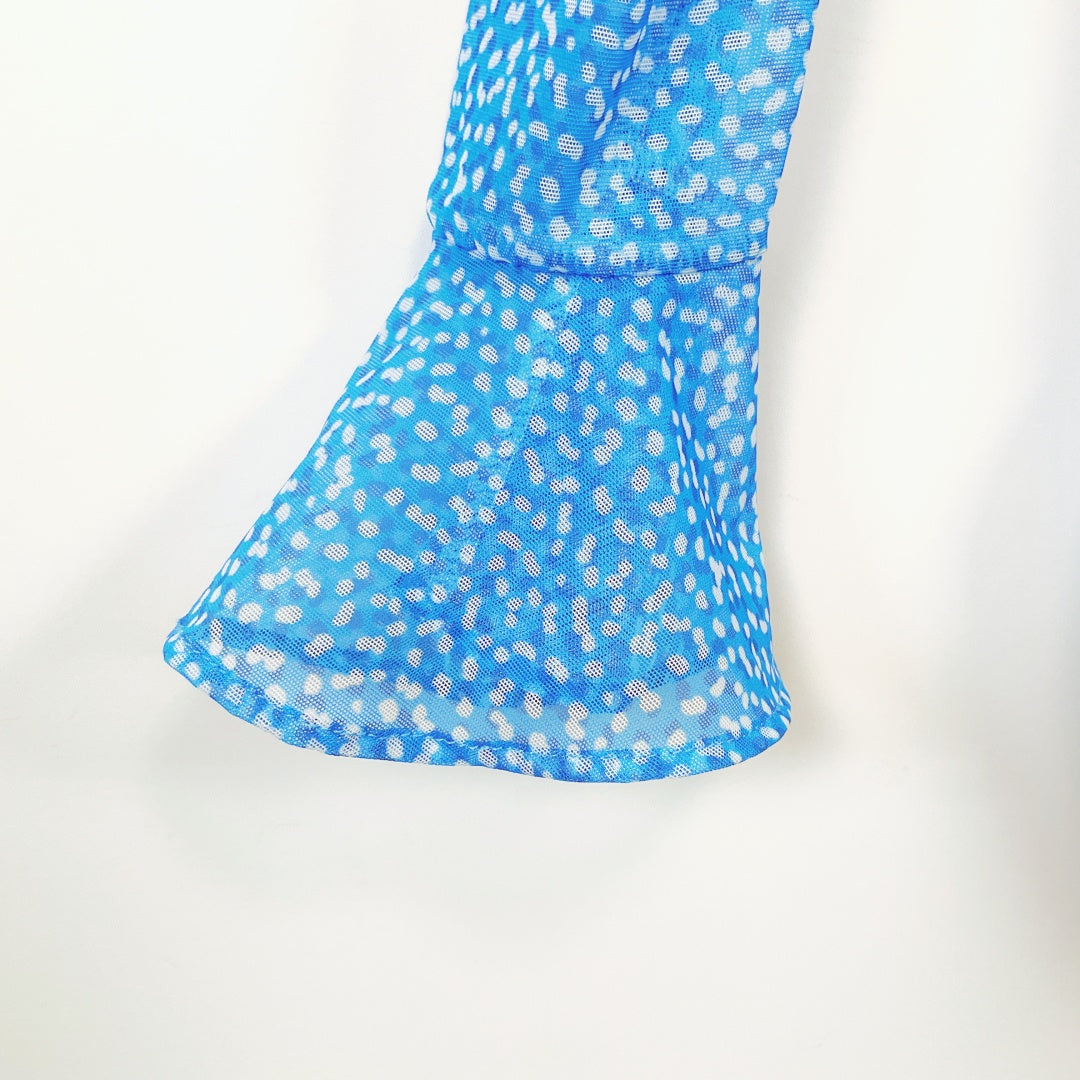 Oh Polly - Blue Off The Shoulder Party Mini Dress