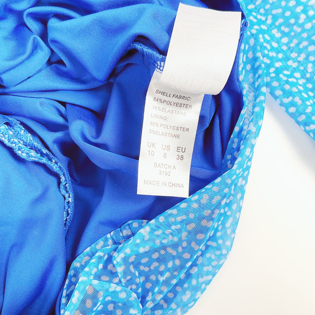 Oh Polly - Blue Off The Shoulder Party Mini Dress