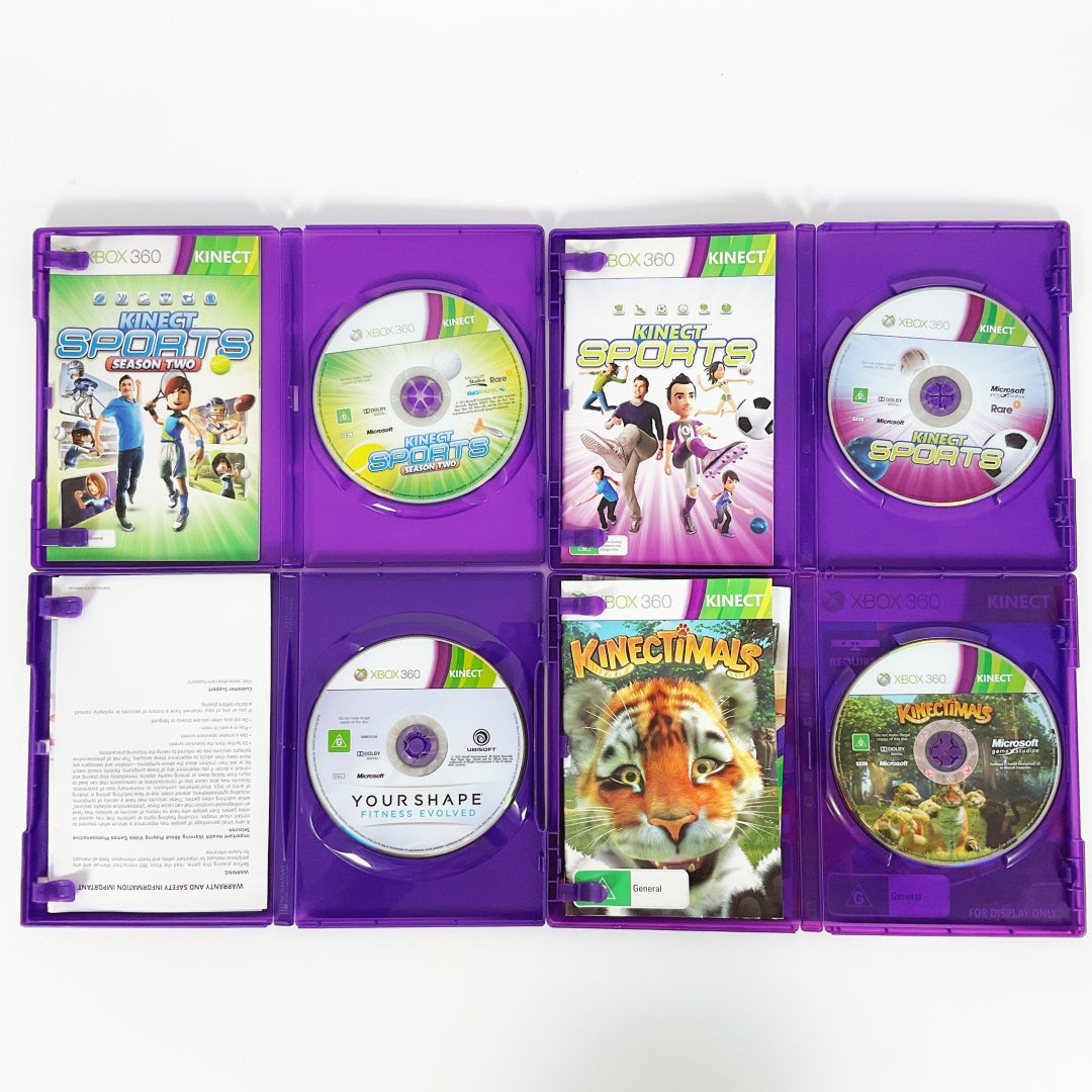 Xbox 360 E 4GB + Kinect Sensor + 4 Kinect Games + Wireless Controller Bundle