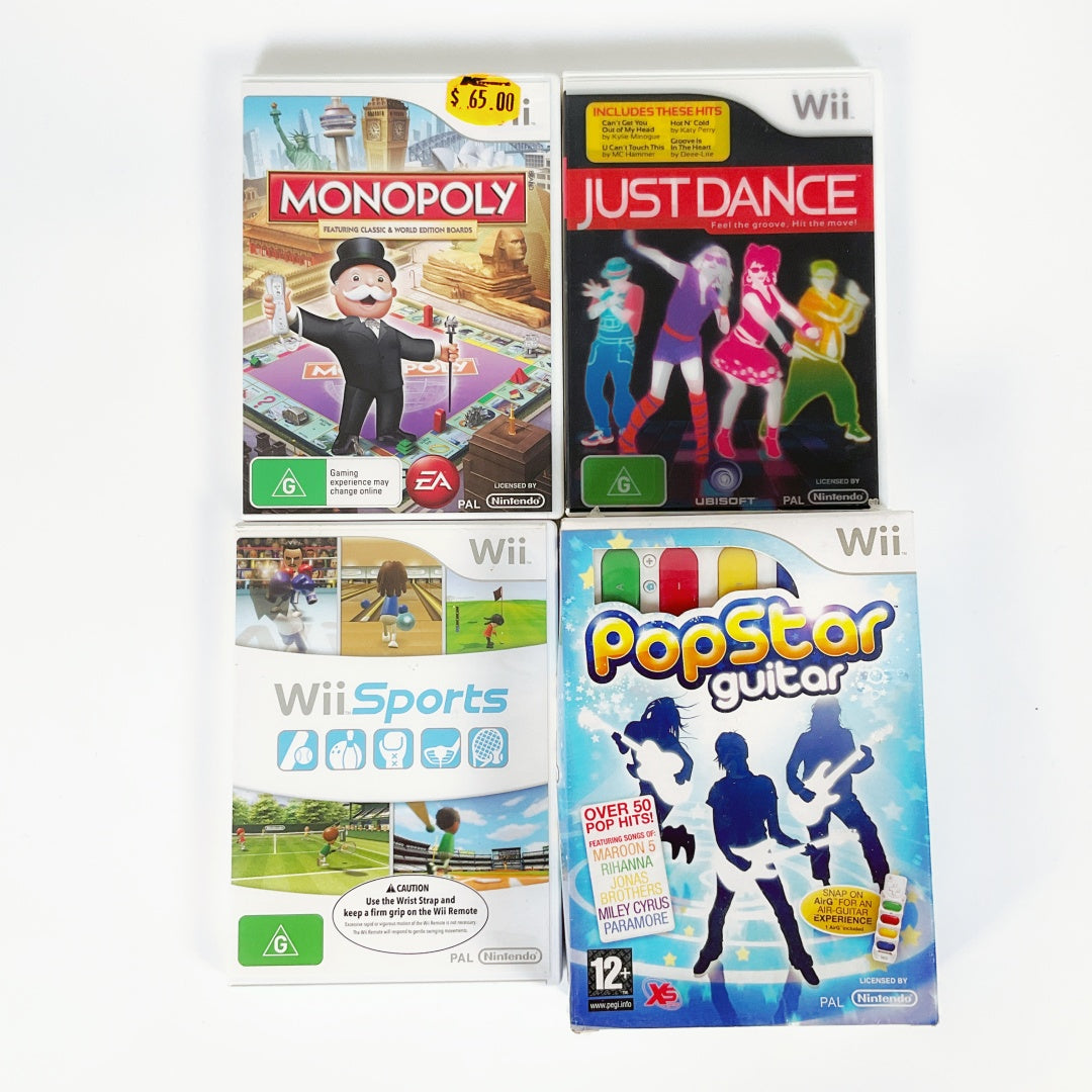 Nintendo Wii + Extras + 4-Game PAL Bundle