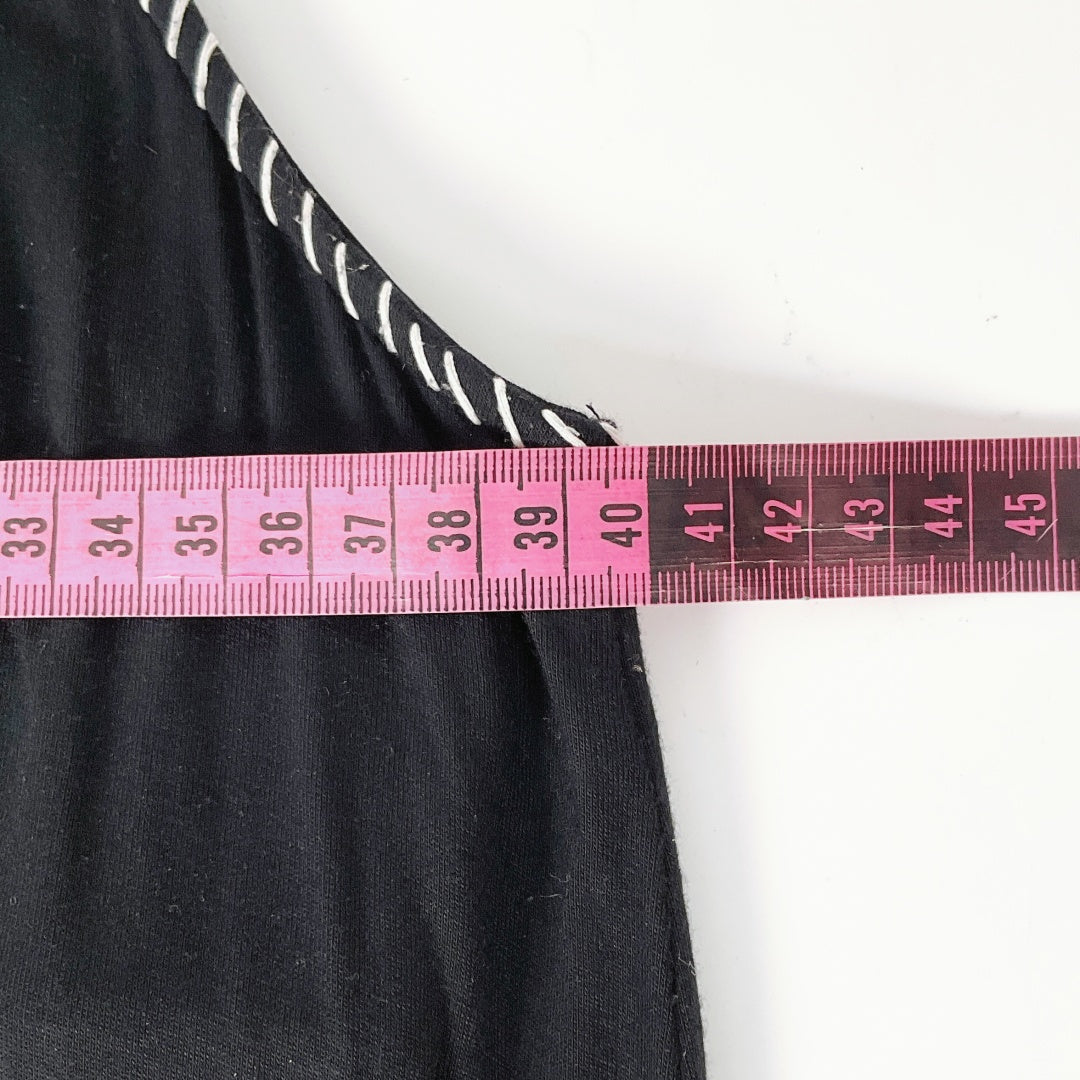 INC International Concepts - Black Maxi Dress with Tribal Embroidery