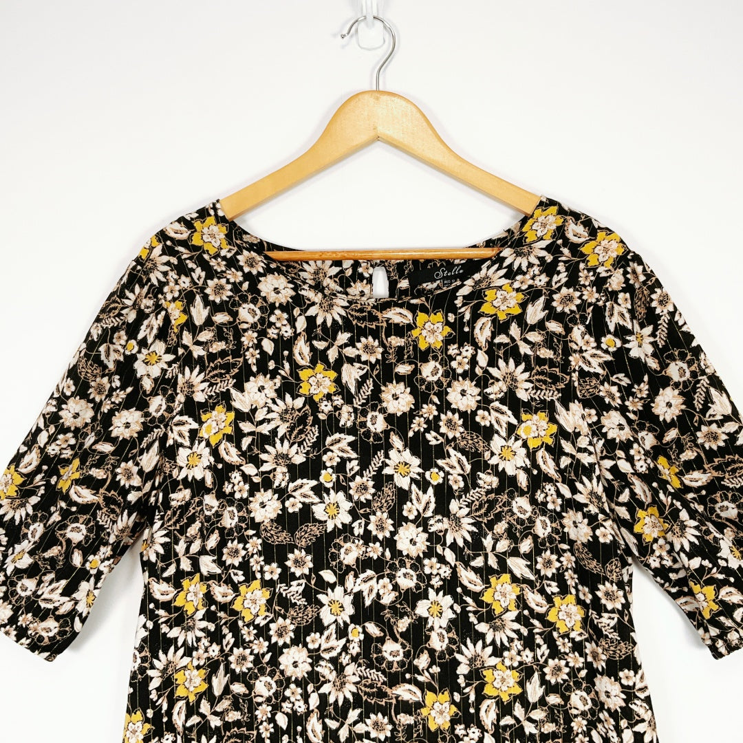 Stella - Floral Print A-Line Dress