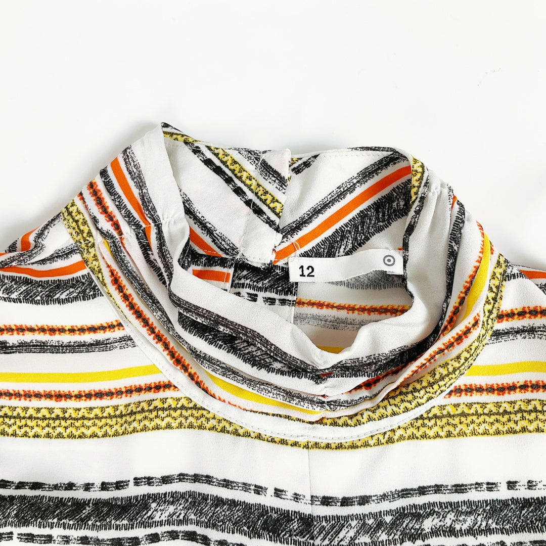 Target - Sleeveless High-Neck Striped Top