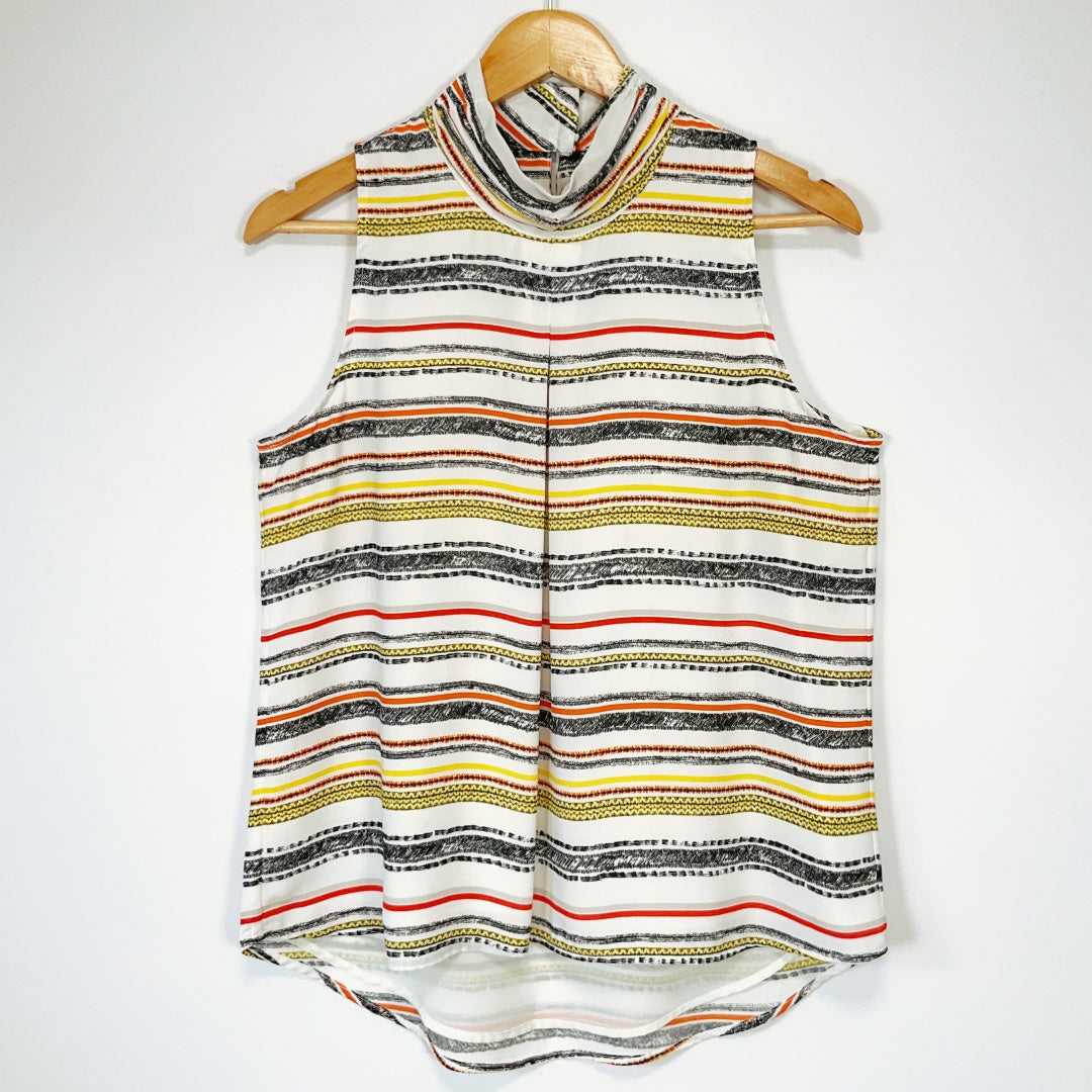 Target - Sleeveless High-Neck Striped Top