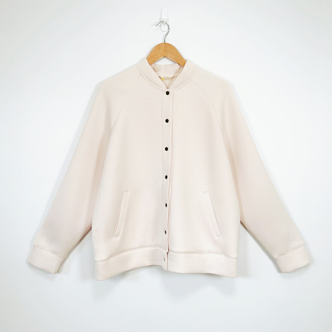 Zella - Pale Pink LS Snap Front Bomber Jacket