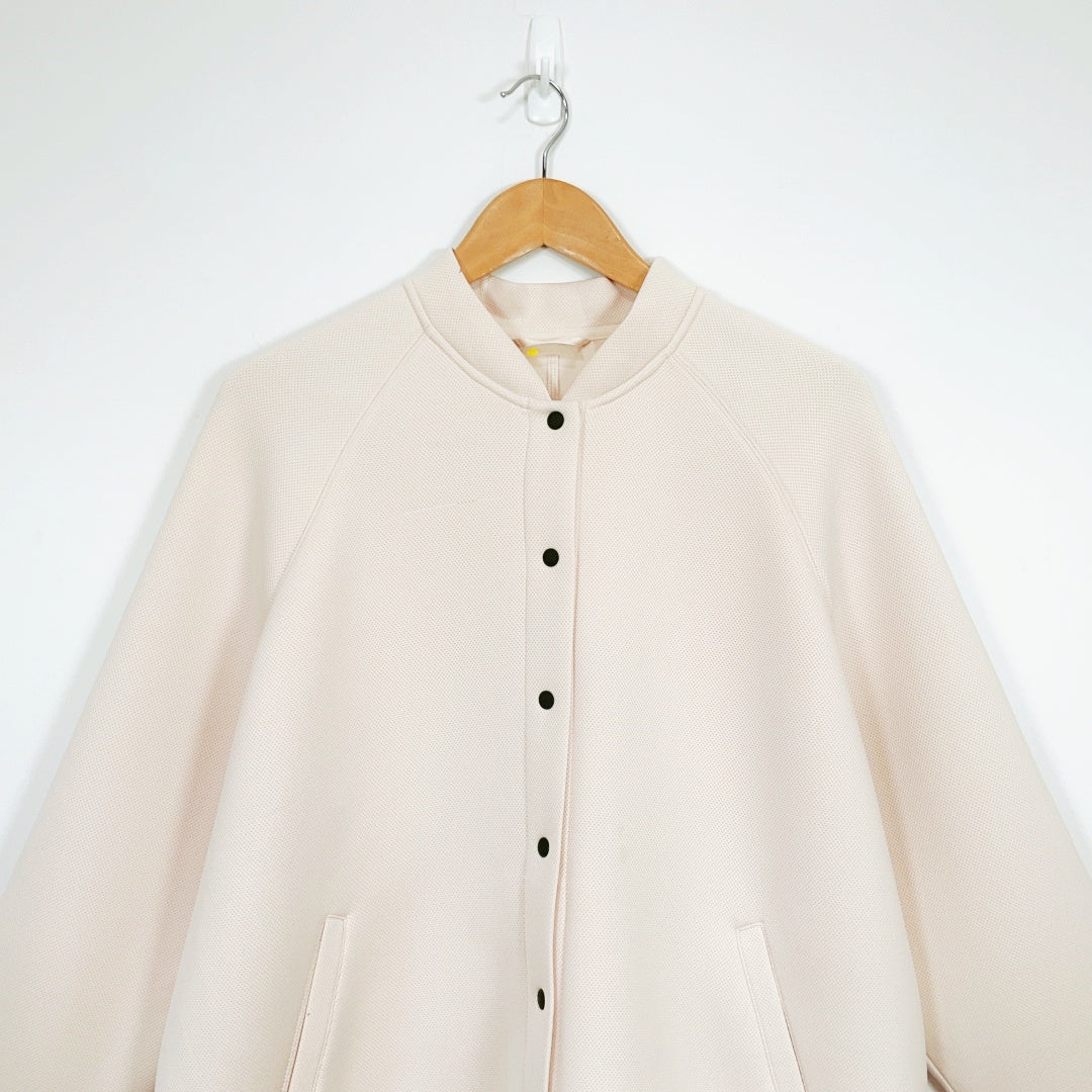 Zella - Pale Pink LS Snap Front Bomber Jacket