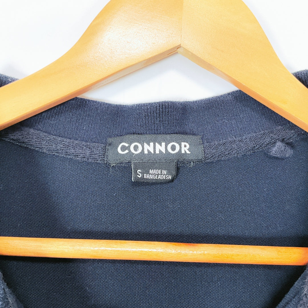 Connor - Navy Cotton-Blend Polo Shirt