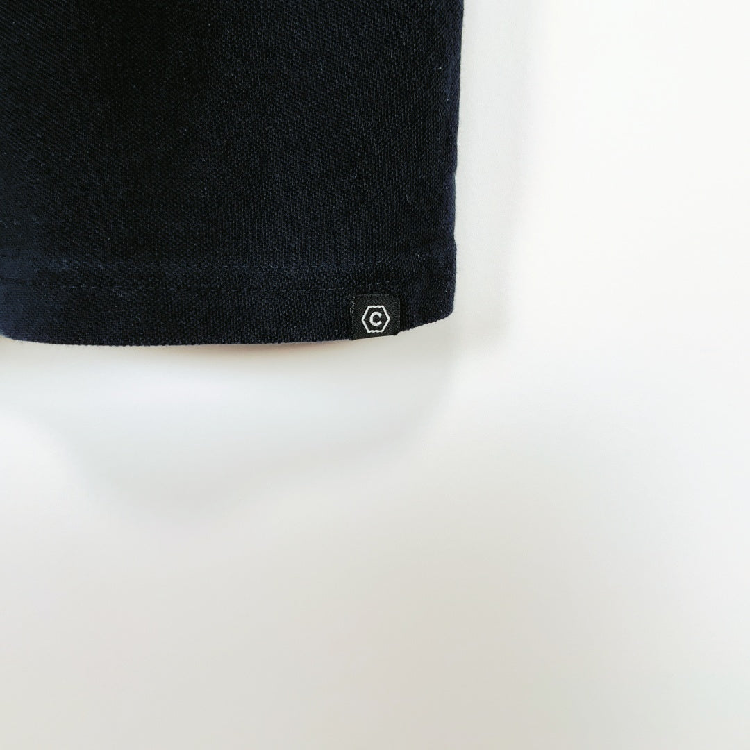 Connor - Navy Cotton-Blend Polo Shirt