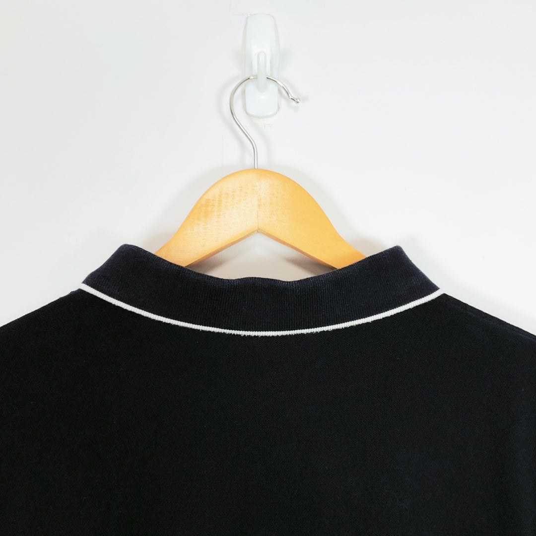 Connor - Navy Cotton-Blend Polo Shirt