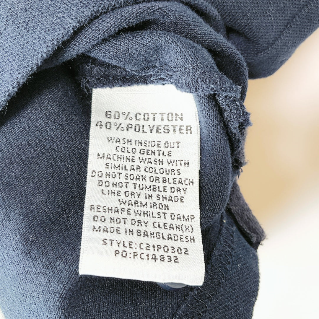 Connor - Navy Cotton-Blend Polo Shirt