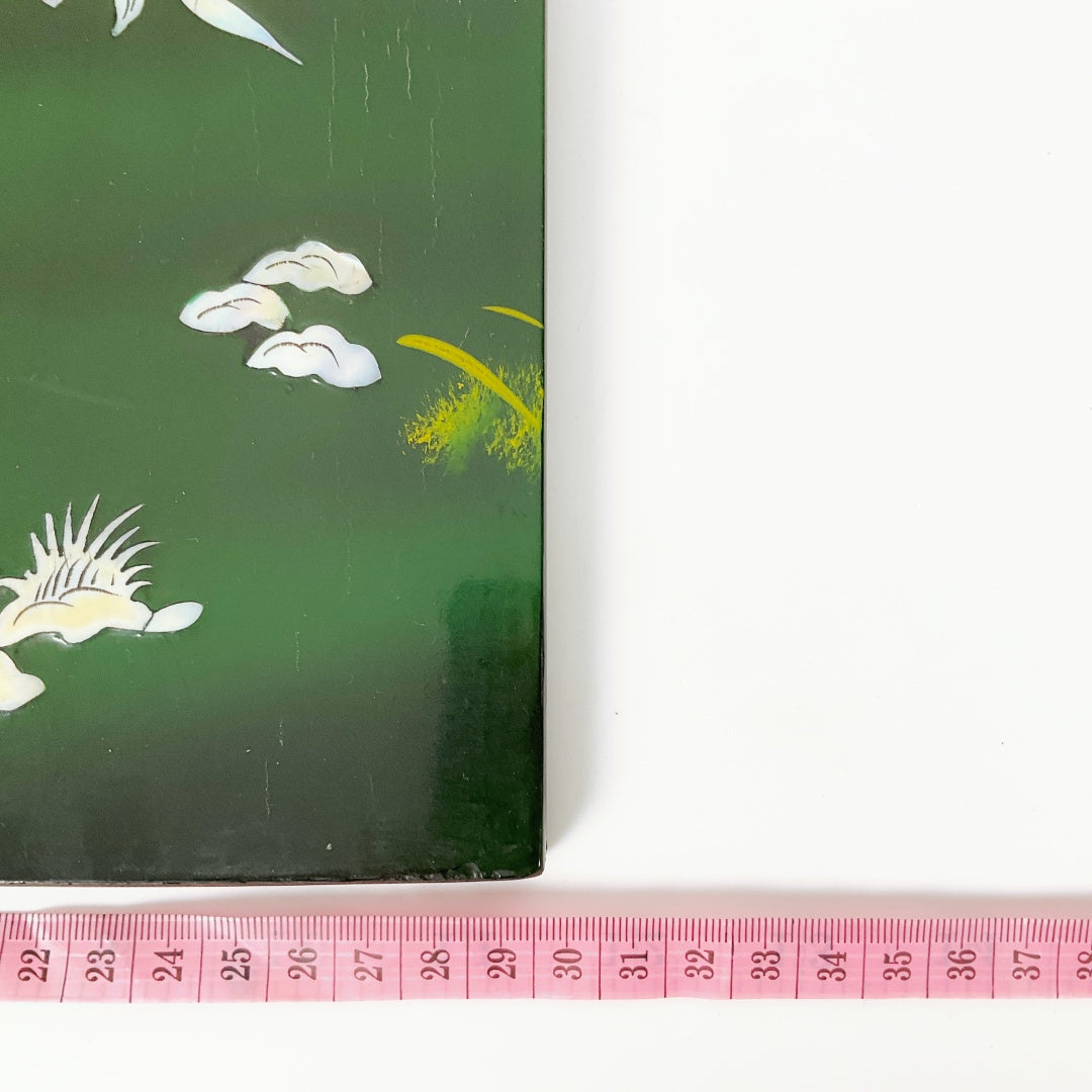 Elegant Shell-Inlaid Fu Lu Shou Wall Panel Set – Four-Piece Home Décor