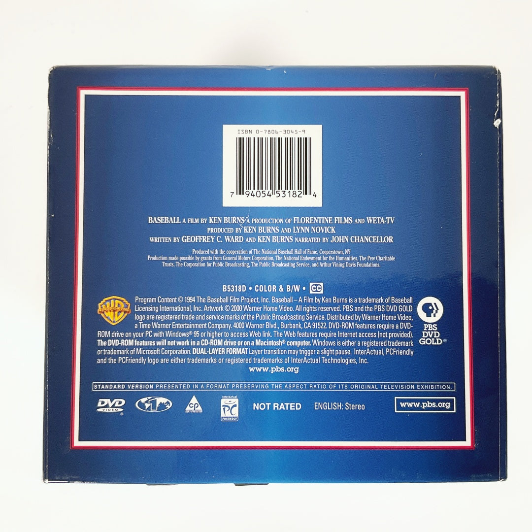 PBS DVD Gold Baseball A Film by Ken Burns 9 Original 1 Bonus Disk Documentary