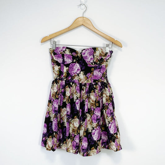 Mooloola - Floral Strapless Mini Dress