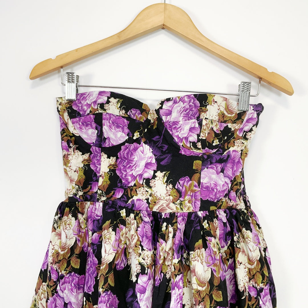 Mooloola - Floral Strapless Mini Dress