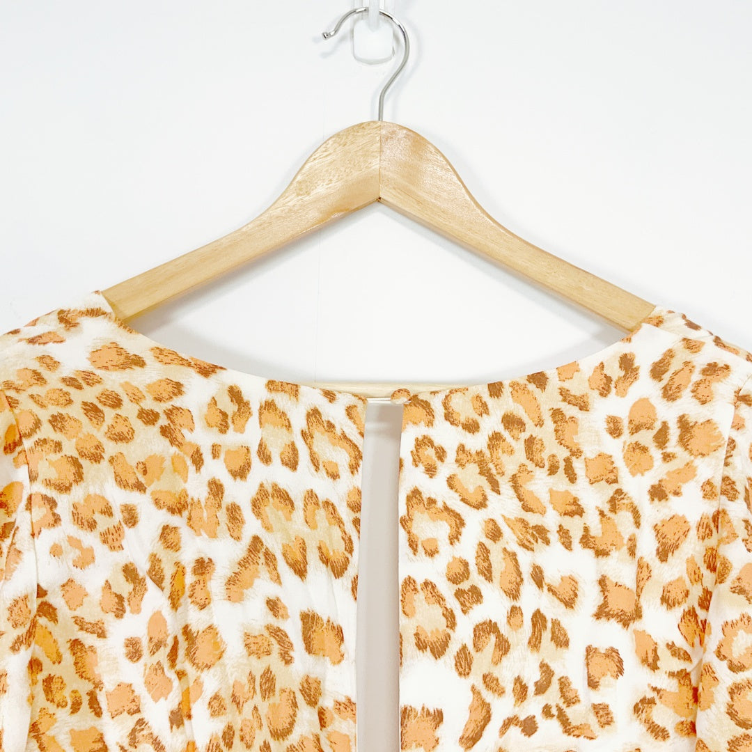Here Comes The Sun - Leopard-Print Rayon Wrap Dress