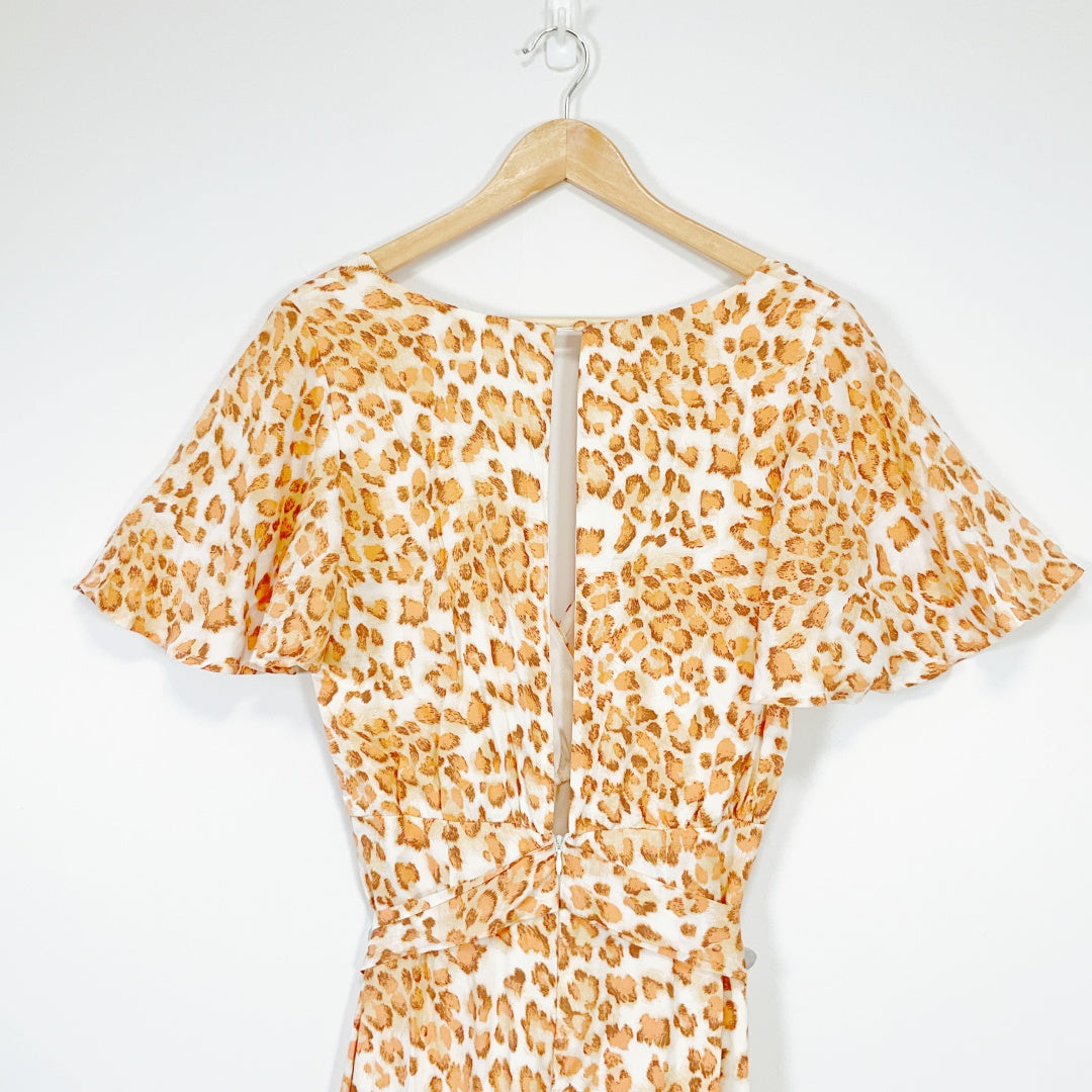 Here Comes The Sun - Leopard-Print Rayon Wrap Dress