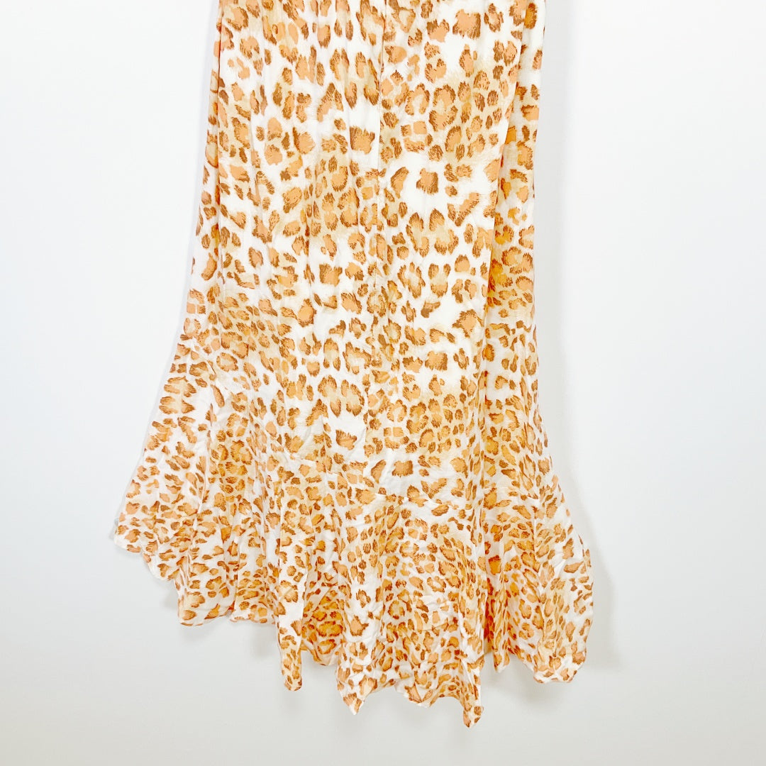 Here Comes The Sun - Leopard-Print Rayon Wrap Dress