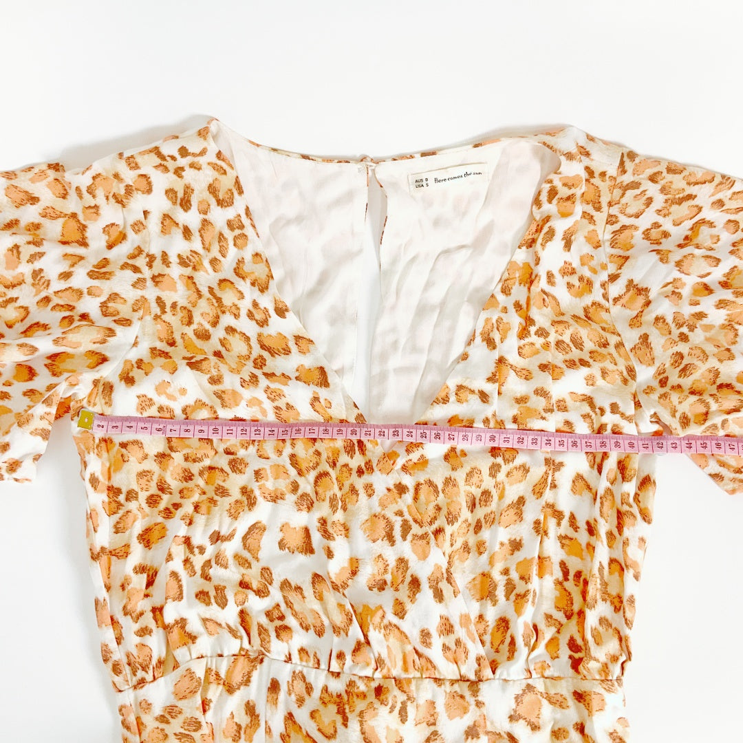 Here Comes The Sun - Leopard-Print Rayon Wrap Dress