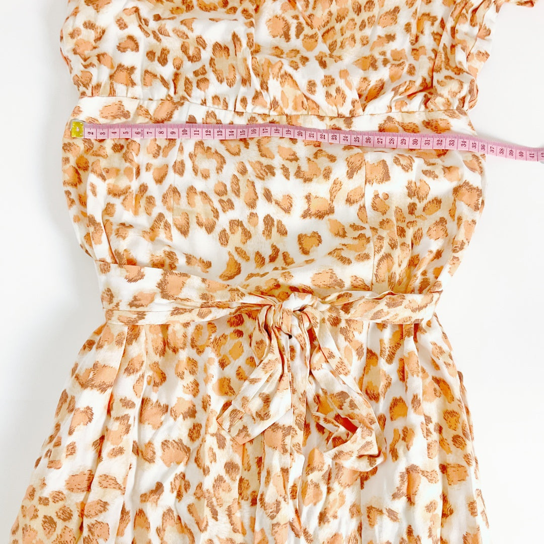Here Comes The Sun - Leopard-Print Rayon Wrap Dress