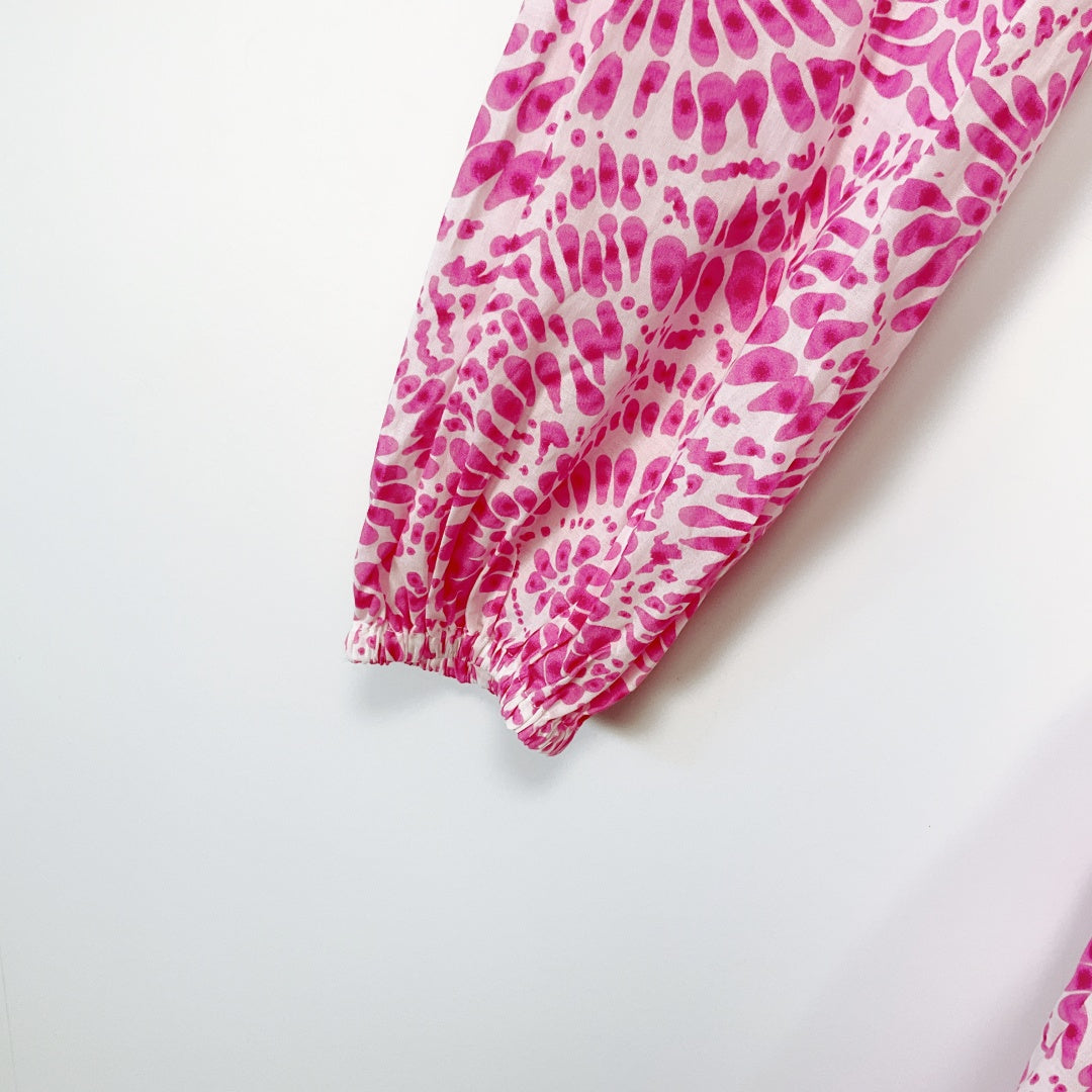 Zara - Tie Dye Collar Bell Style Dress