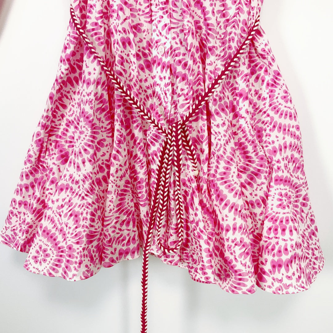 Zara - Tie Dye Collar Bell Style Dress