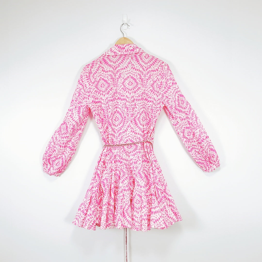 Zara - Tie Dye Collar Bell Style Dress