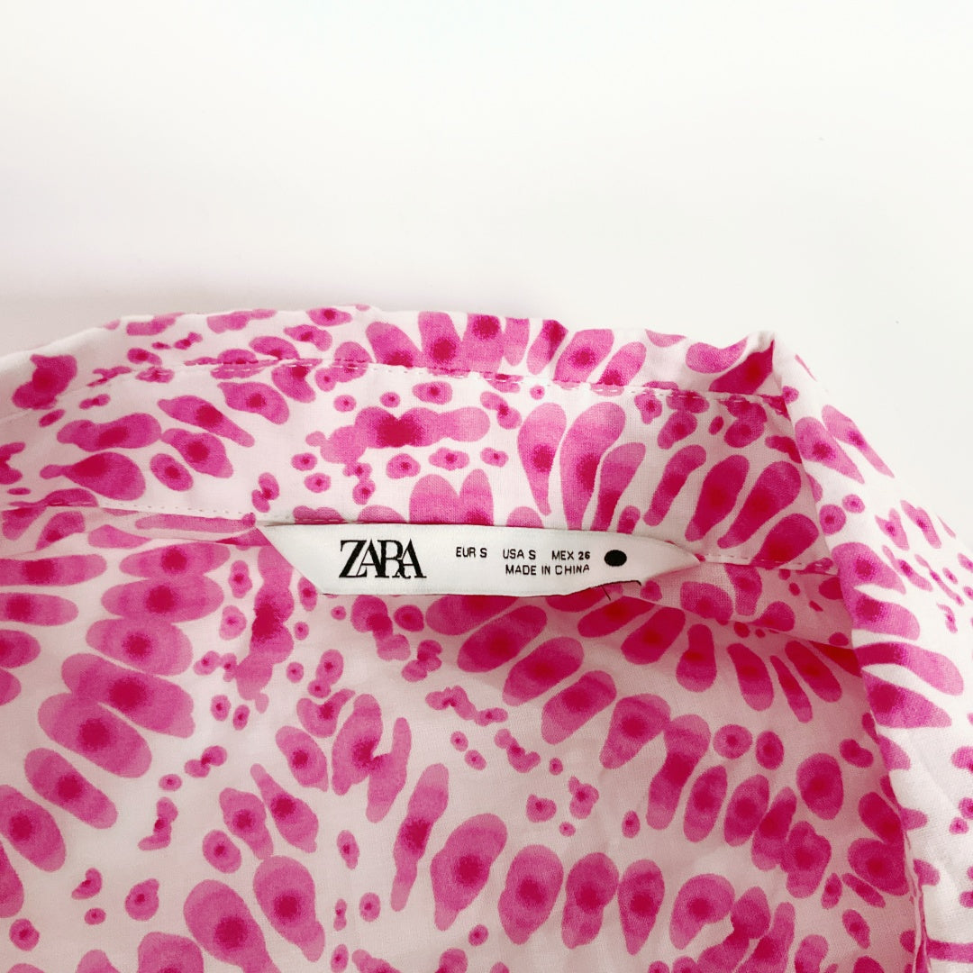 Zara - Tie Dye Collar Bell Style Dress