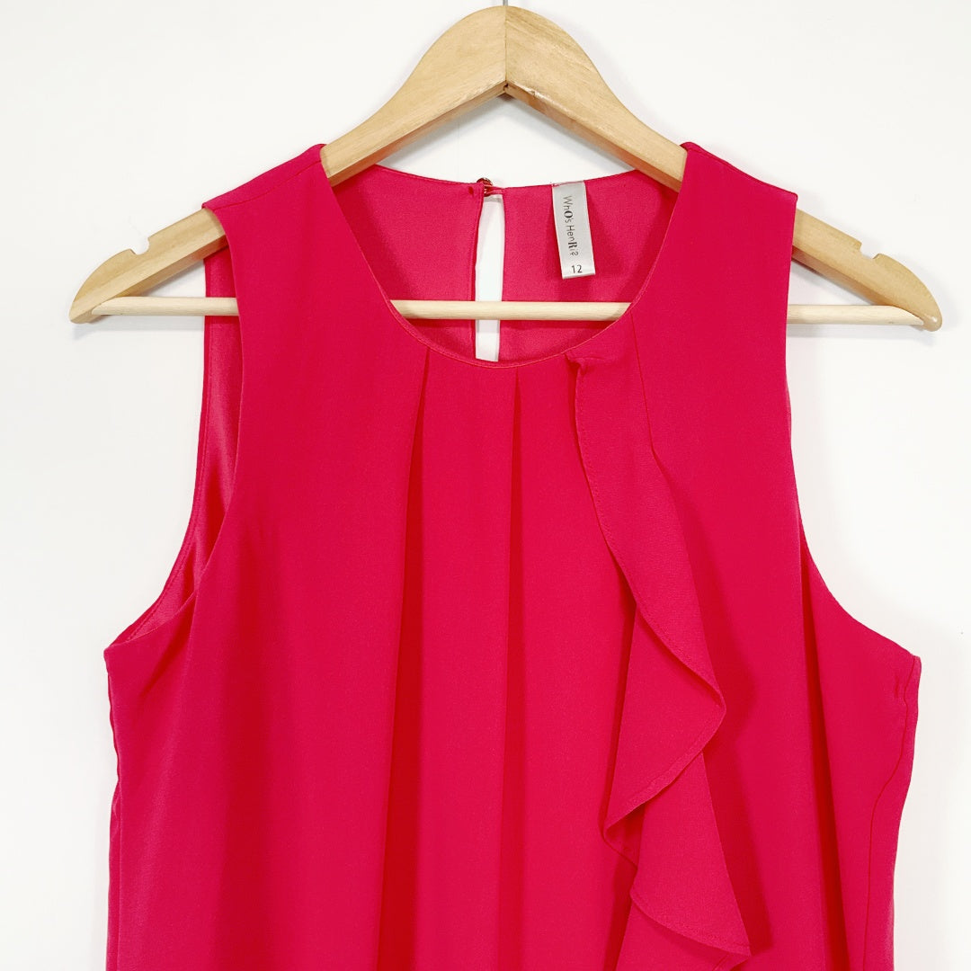 Who's Henri? - Fuchsia Ruffle Dress