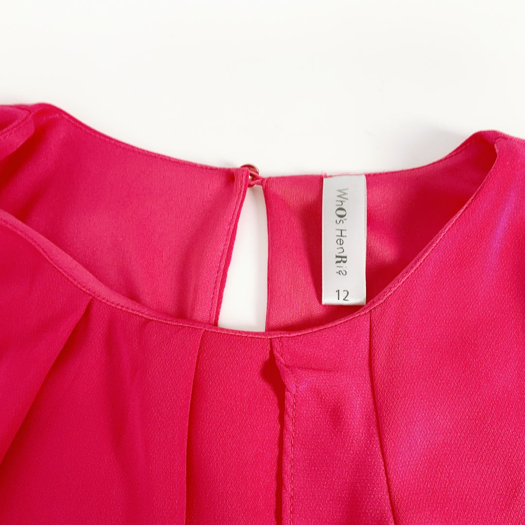Who's Henri? - Fuchsia Ruffle Dress